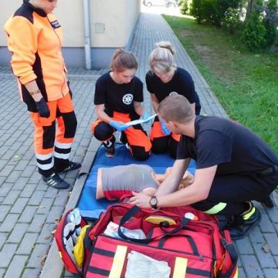 Szkolenie logistyków ze strażakami z OSP Brzeszcze. 